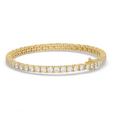 Bracelet tennis Suzie en or jaune 18 carats sur fond blanc