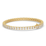 Bracelet tennis Suzie en or jaune 18 carats sur fond blanc