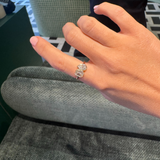 Bague toi et moi - Poire et Emeraude