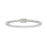 Bracelet tennis Suzie en or blanc 18 carats, ligne continue de diamants de laboratoire sertis quatre griffes