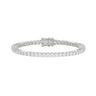 Bracelet tennis Suzie en or blanc 18 carats, ligne continue de diamants de laboratoire sertis quatre griffes