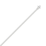 Bracelet tennis Suzie en or blanc 18 carats, vue d'ensemble du bracelet fermé