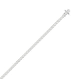 Bracelet tennis Suzie en or blanc 18 carats, vue d'ensemble du bracelet fermé