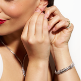 Bague rétro rond - or blanc