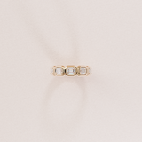 Bague rétro émeraude  - or rose