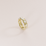 Bague rond 4.50 ct - or jaune