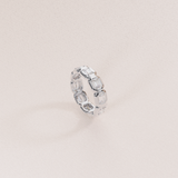 Bague rétro émeraude - or blanc