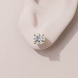 Boucles d'oreilles iconique - taille ronde - or jaune