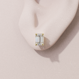 Boucles d'oreilles iconique - taille émeraude - or jaune