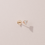 Boucles d'oreilles iconique - taille coeur - or rose
