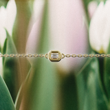 Bracelet rétro - taille émeraude - Or jaune