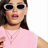 Collier rétro émeraude - Or jaune