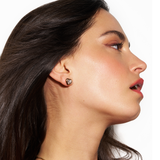 Boucles d'oreilles rétro coeur - Or blanc