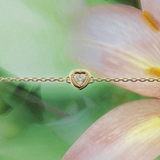 Bracelet rétro - taille coeur - Or jaune