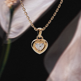 Collier rétro coeur - Or rose