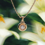 Collier rétro rond - Or rose