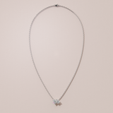 Collier Toi & Moi - taille ovale & poire - Or blanc
