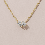 Collier Toi & Moi - taille poire & poire - Or jaune