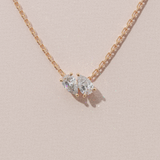 Collier Toi & Moi - taille poire & poire - Or rose