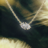 Collier Toi & Moi - taille poire & poire - Or jaune