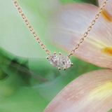 Collier Toi & Moi - taille poire & poire - Or rose