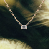 Collier Iconique - émeraude - or rose