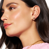 Boucles d'oreilles rétro émeraude - Or jaune