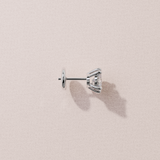 Boucles d'oreilles Toi & Moi - taille ronde & poire - or blanc