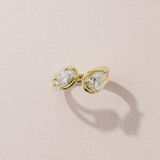 Bague Toi & Moi - Taille ovale & poire - Or jaune