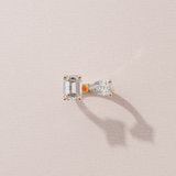 Bague Toi & Moi - Taille émeraude & poire - Or rose