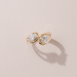 Bague Toi & Moi - Taille poire & ovale - Or rose