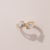 Bague Toi & Moi - Taille ovale & poire - Or rose