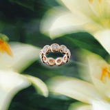 Bague rétro rond - or rose
