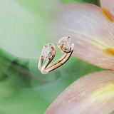Bague Toi & Moi - Taille ovale & poire - Or rose