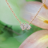 Collier Toi & Moi - taille ovale & poire - Or rose