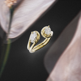 Bague Toi & Moi - Taille ovale & poire - Or jaune