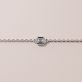 Bracelet rétro - taille émeraude - Or blanc