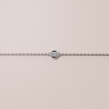 Bracelet rétro - taille ronde - Or blanc