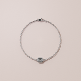 Bracelet rétro - taille émeraude - Or blanc