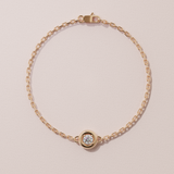 Bracelet rétro - taille ronde - Or rose