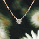 Collier Iconique - taille ronde - or rose
