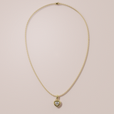 Collier rétro coeur - Or jaune