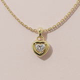 Collier rétro coeur - Or jaune