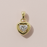 Collier rétro coeur - Or jaune