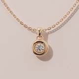 Collier rétro rond - Or rose
