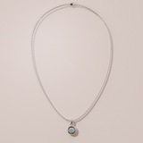 Collier rétro rond - Or blanc