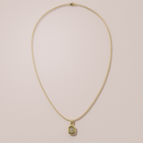 Collier rétro émeraude - Or jaune