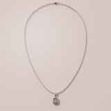 Collier rétro émeraude - Or blanc