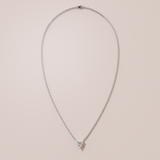 Collier Iconique - taille coeur - or blanc