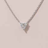 Collier Iconique - taille coeur - or blanc